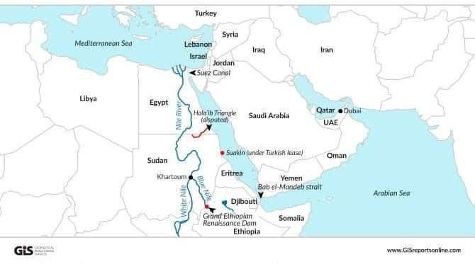 المتغير الجيوبوليتيكي ومحركاته الدافعة في بناءات التحرك السعودي تجاه القرن األفريقيي ط.د. فراس عباس هاشم مجيد على بعض ممرات الشحن الرئيسية يف العامل وهنا تعكس رؤية الطرفان فرص لبناء املوانئ البحرية وغريها من هياكل النقل ) األساسية.