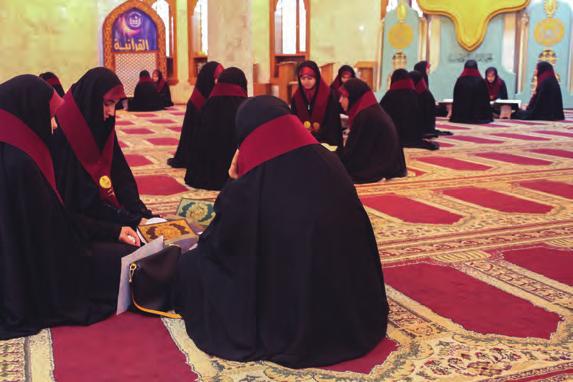 المؤسسات القرآنية في العتبات المقدسة والمحافظات العراقية فبعد أن استهل الحفل بتالوة من آيات الذكر الحكيم تلتها إحدى الموهوبات جاءت كلمة