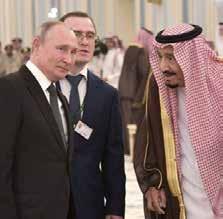 سياسة POLITICS Saudi Arabia warms to Russia s embrace By Frank Gardner President Putin has made a rare visit to Saudi Arabia - his first in 12 years - accompanied by a sizable delegation of trade,