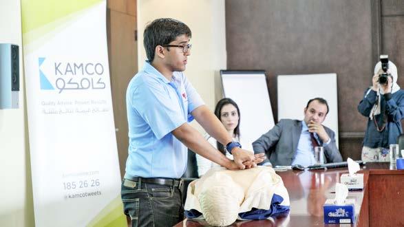 دورة تدربة عل التنس الصناع لموظ كبكو قدمها ن رىمال م ت رىا. 2 CPR training for URC staff.