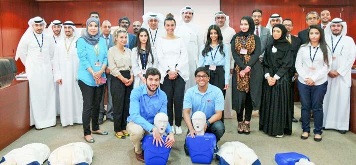 CPR training for GIG staff presented by Nirmal Maitra.