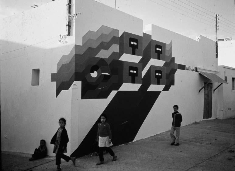 6. Fresque de Mohamed Chabâa, Festival des arts d Asilah, fin des années 1970. Photo M. Melehi.