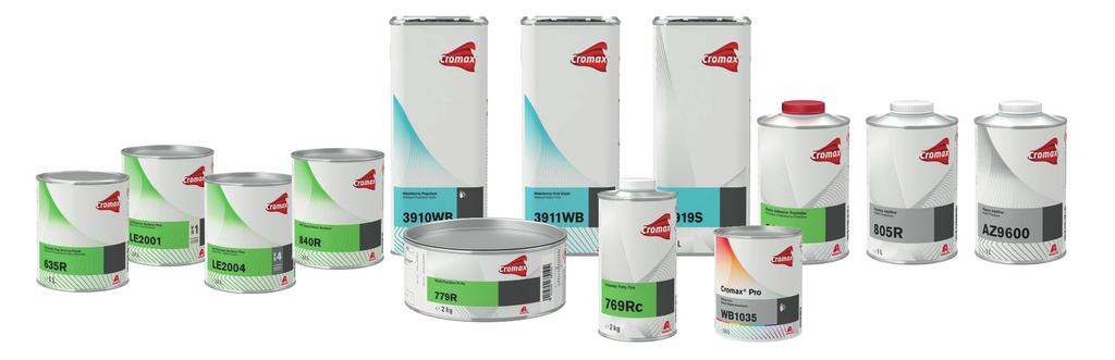 المنتجات : Products: Cromax paints, CROMAX PRO water system. Cromax paints (base coat). Cromax primers filler.