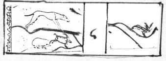 أرنب بري يعدو مقبرة سنبي/مير الدولة الوسطى S. Smith, Art and Architeclure of Ancient Egypt (1990), fig. 187.