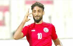 . اليوم االفراح واالهازيج عادت الى الوطن اجلريح املكلل باألحزان واآلم العدوان البربري بأقدام ابطال اليمن التي عاشت معها اجلماهير الرياضية العاشقة للساحرة املستديرة كرة القدم» 26 سبتمبر «عاشت معهم هذه