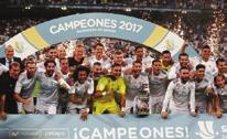 وس تكون العاصمة اإلس بانية مدريد بانتظار اللق ب الثالث عرش ألنديتها يف الس وبر وهو مجموع ألقاب برشلونة يف البطولة حيث توج الريال باللقب 10 مرات سابقة وتوج انتخ ب رئيس االتح اد الدويل لك رة القدم )فيف