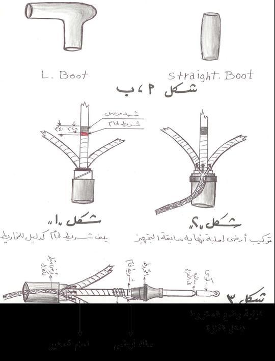 والرسم يوضح شكل البوت وكيفية تركيبه داخل الخاليا. يلف شريط لحام) P.V.