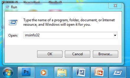 )Manual( وبإمكانك معرفة الػػChipset أو نوع اللوحة األ بفتح غطاء اعبهاز وذبدىا مطبوعة على اللوحة من الداخل خبط عريض أو من دوف فتح اعبهاز بكتابة األمرmsinfo32 يف صندوؽ اغبوار Runكما بالشكل التايل :