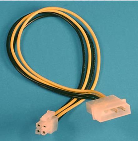 ىنالك وصلة Connector تعمل على ربويل الػػ Molex ايل 12v.