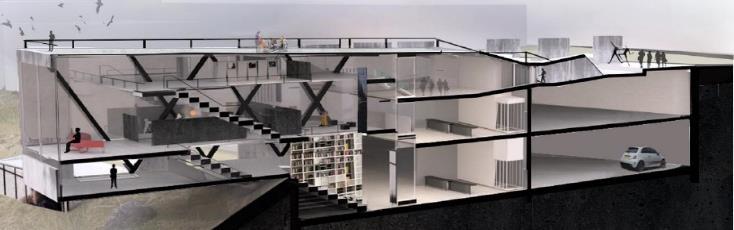 performance and amphitheater to connect the building with urban fabric area.