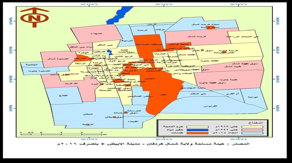 خريطة رقم )3( التوسع العمرا ل خبلؿ الف تة 2014-1983 18- الخطط التي قامت عليها المدينة : قبد أف لكل مدينة طابعها اػباص هبا كموركفولوجيتها اؼبميزة.