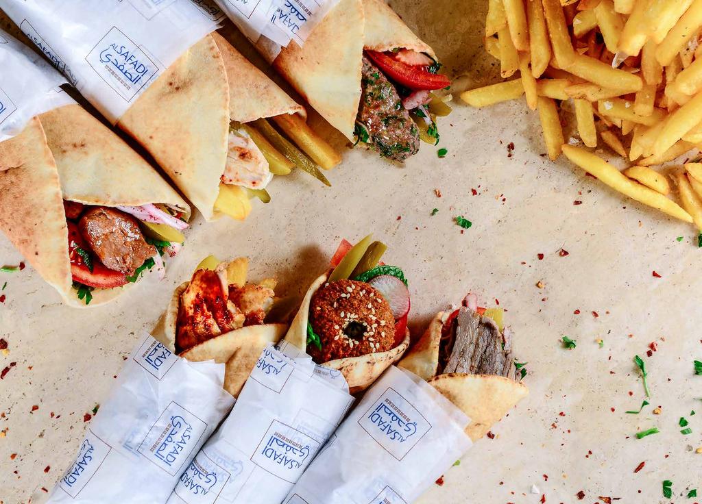 SANDWICHES سندويشات شاورما دجاج Chicken Shawarma 12 كفتة مشوية Grilled Kafta 21 شاورما لحمة Meat Shawarma 12 21 كفتة دجاج مشوية Grilled