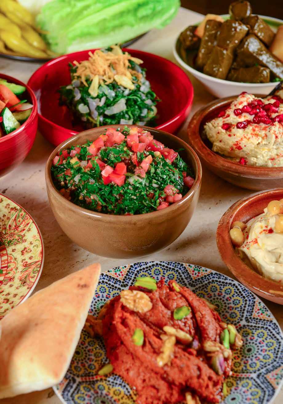 Raw Habra Fresh minced meat with garlic on the side لحم طازج مفروم يقدم مع
