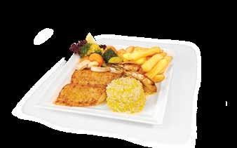 مشوية مع بطاطا مقلية أرز وخضار 64 Fried Kunooz Al Baher كنوز