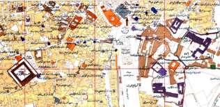 المصدر الهيئة المصرية العامة للمساحة سلسلة المدن القاهرة قسم عابدين 1953 م. )ب( منظر عام للواجهة الرئيسية. المصدر الباحث. (شكل رقم 13( مبنى معهد الموسيقى برمسيس. بوالق واألزبكية 1953 م.