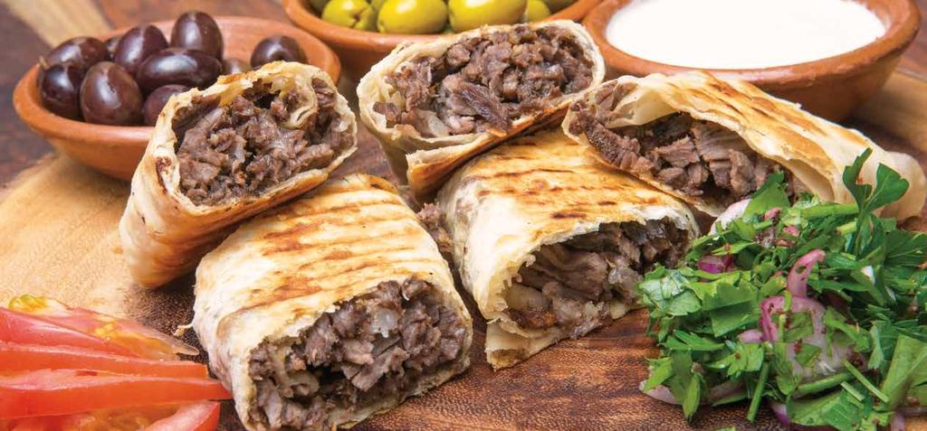 SHAWARMA PASTRIES 66. Mom s Special Shawarma (Chicken or Meat) 28.