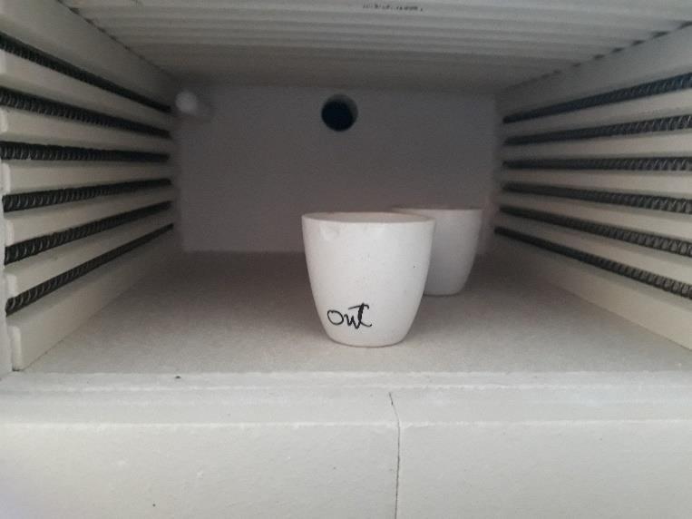 3.3.2.4. ash content As explained in the section 2.4.5-C, three samples of PAC were dried in the oven at 105 o C for a few hours until reaching a constant weight.