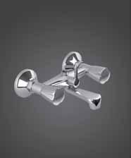 Wall-mount, kitchen sink faucet with swivel spout. خ ل اط م ط ب خ ث ن ائ ى ي ث ب ت على الحائط مذود بقنطرة متحركة.