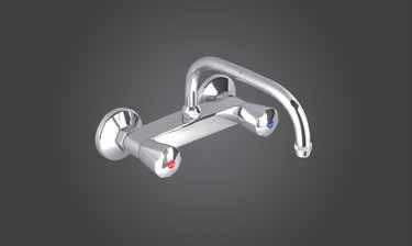 يثبت على الحائط مذود بقنطرة متحركة Dual-control, exposedwall, bath / shower