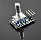 Experiment 8. Rotary encoder module: By rotating the rotary encoder can be counted in the positive direction and the reverse direction during rotation of the output pulse frequency.