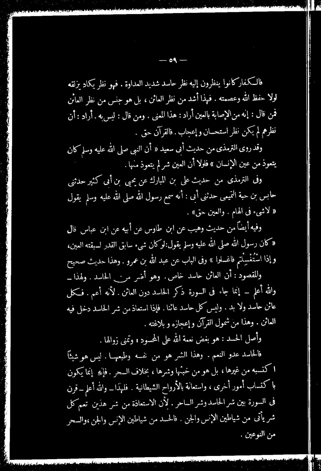 ناكلسوهيلعهللا لص ىنلا نأ ديعش ىلأثيدحنم ىذمرتلا ىور دقو نأ: دارأ.. ةب رسل : لاق نمو. ىنعلا اذه : دارأنيعلابةباصإلانمهنإ : لاق نق نئاغلا رظننم سنج وهلب» نئاعلا رظن نمدشأاذهف.. ةتمصعوه للا ظفح الول ا.