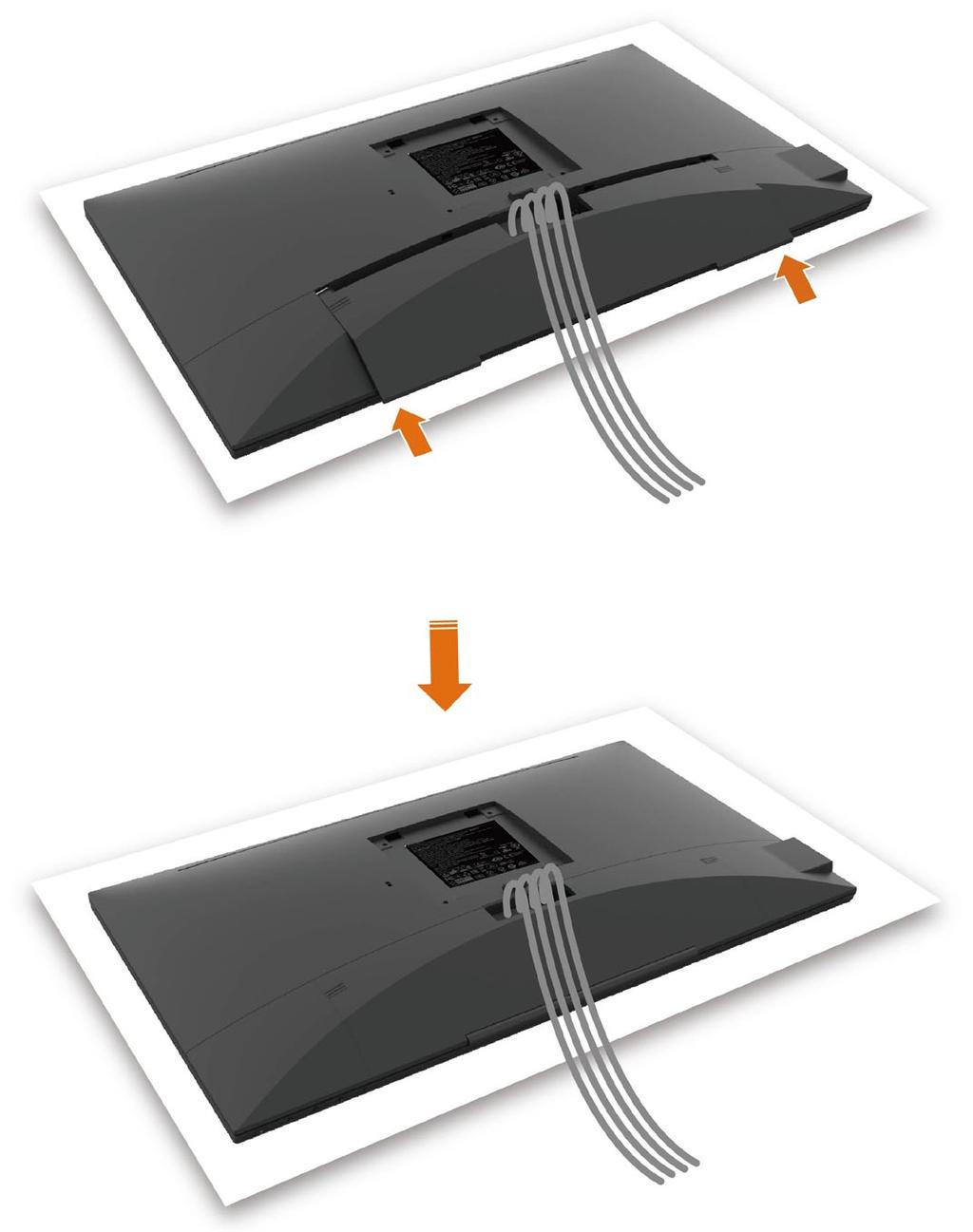 تركيب غطاء الكبل لتركيب غطاء الكبل: ضع غطاء الكبل بفتحة البطاقة.