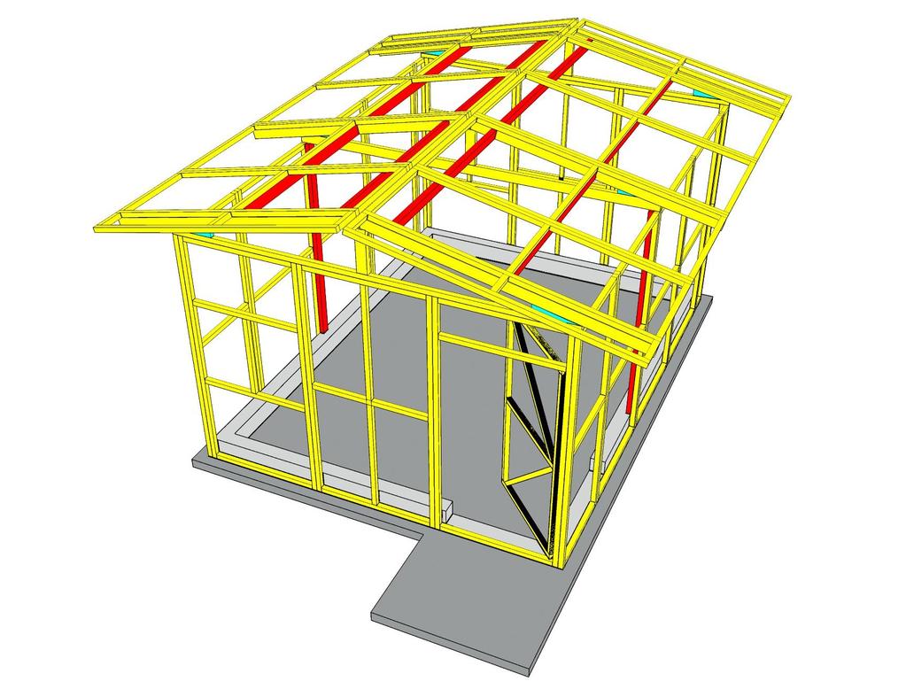 Scope of Work for Small Size Tshelter Units (5 persons) 3D sketch