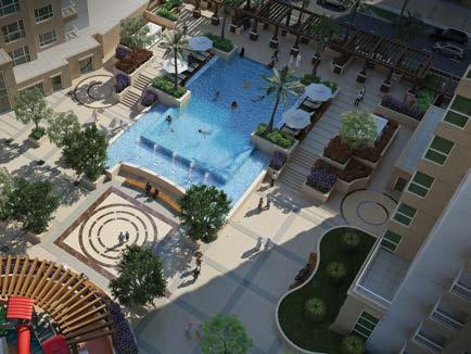 community services and amenities through walkways and plazas.