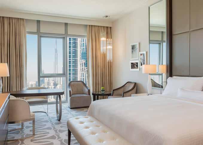 Soaring 44 floors above the city, our Hilton Dubai Al Habtoor City hotel offers an upscale oasis on the banks of the Dubai Water Canal, near Downtown Dubai and