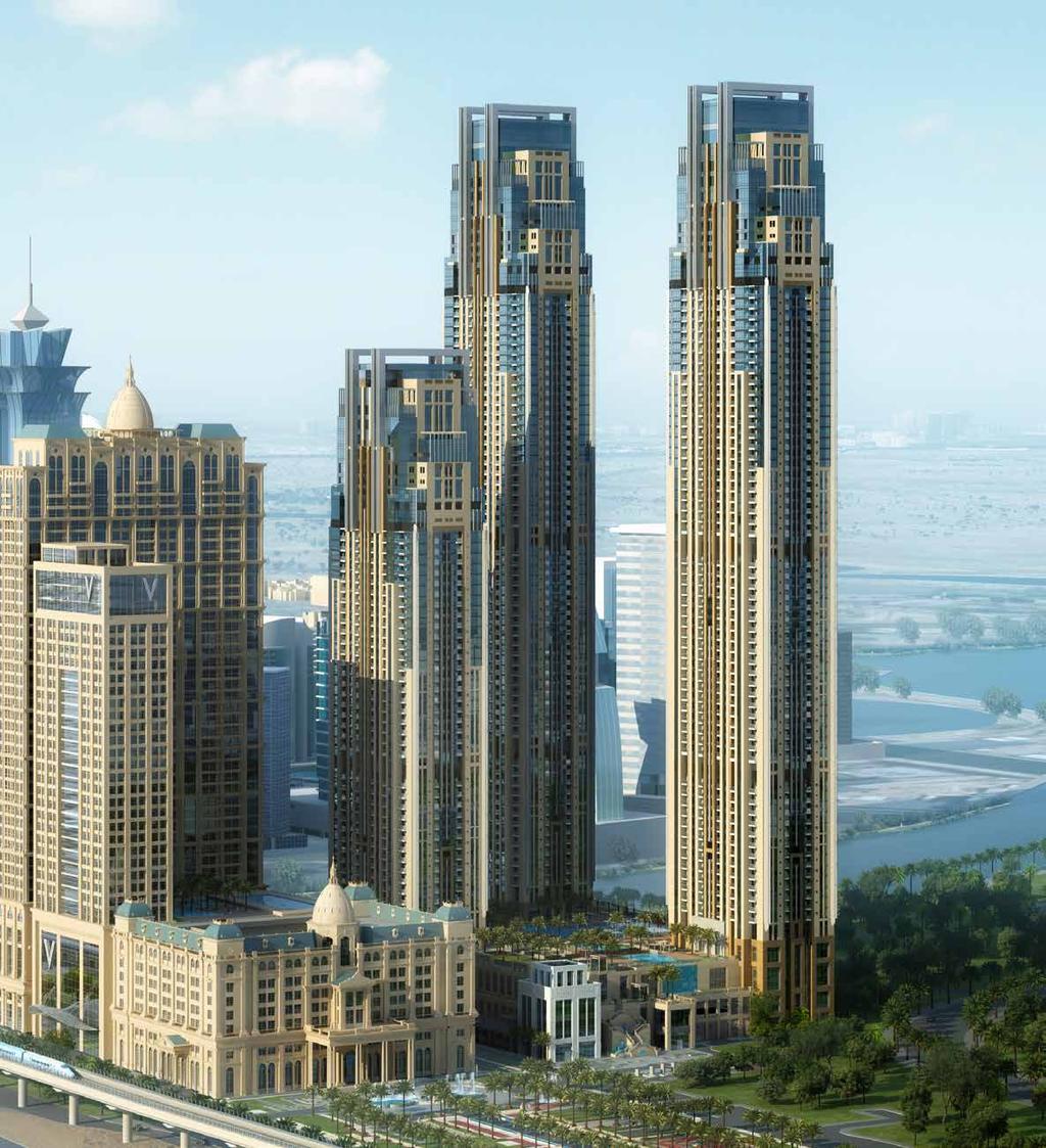 المجموعة السكنية يتزي ن مشروع الحبتور سيتي وأفق دبي الشهير بثالثة أبراج سكنية فخمة نوره آمنه وميره.