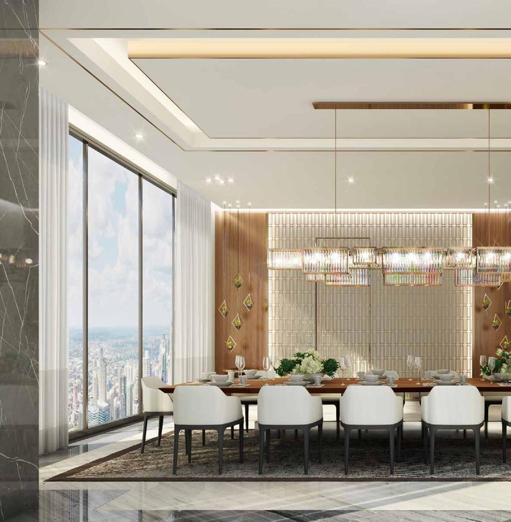 VIP PENTHOUSES Residents are ensured exclusivity in the ultra-luxurious seven-bedroom penthouses, spread across four floors, offering the ultimate luxury experience.