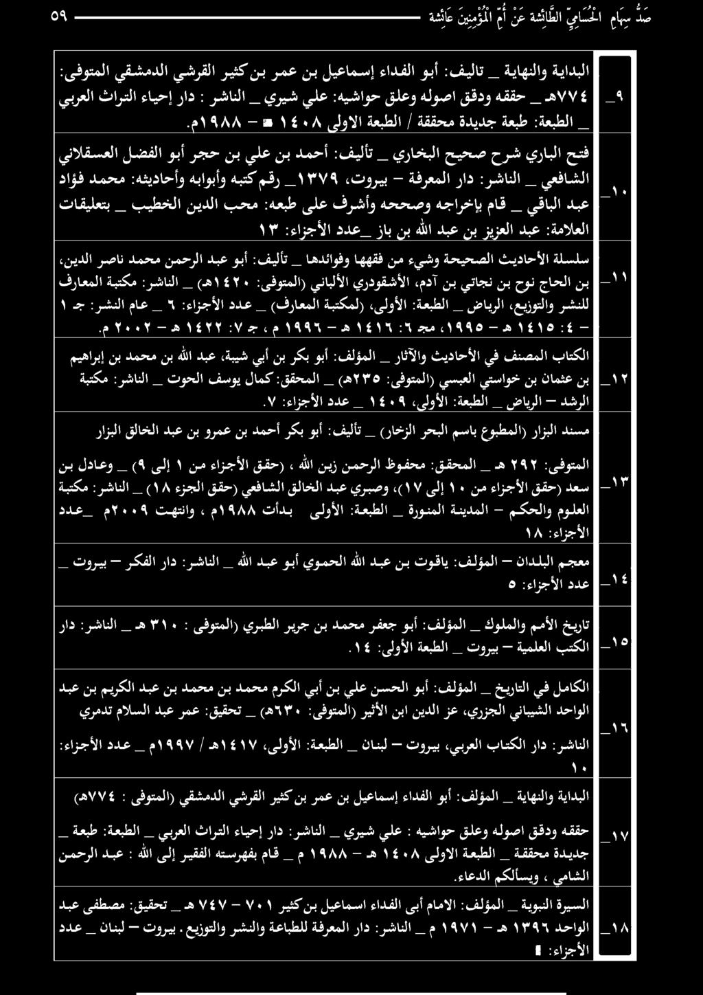 ةبيشيبأنب ركب وبأ :فلؤملا _ راثآلاو ثيداحألا يف فنصملا باتكلا يبرعلا ثارتلا ءايحإ راد : رشانلا _ يريش يلع :هيشاوح قلعو هلوصا ققدو هققح _ ةياهنلاو ةيادبلا.