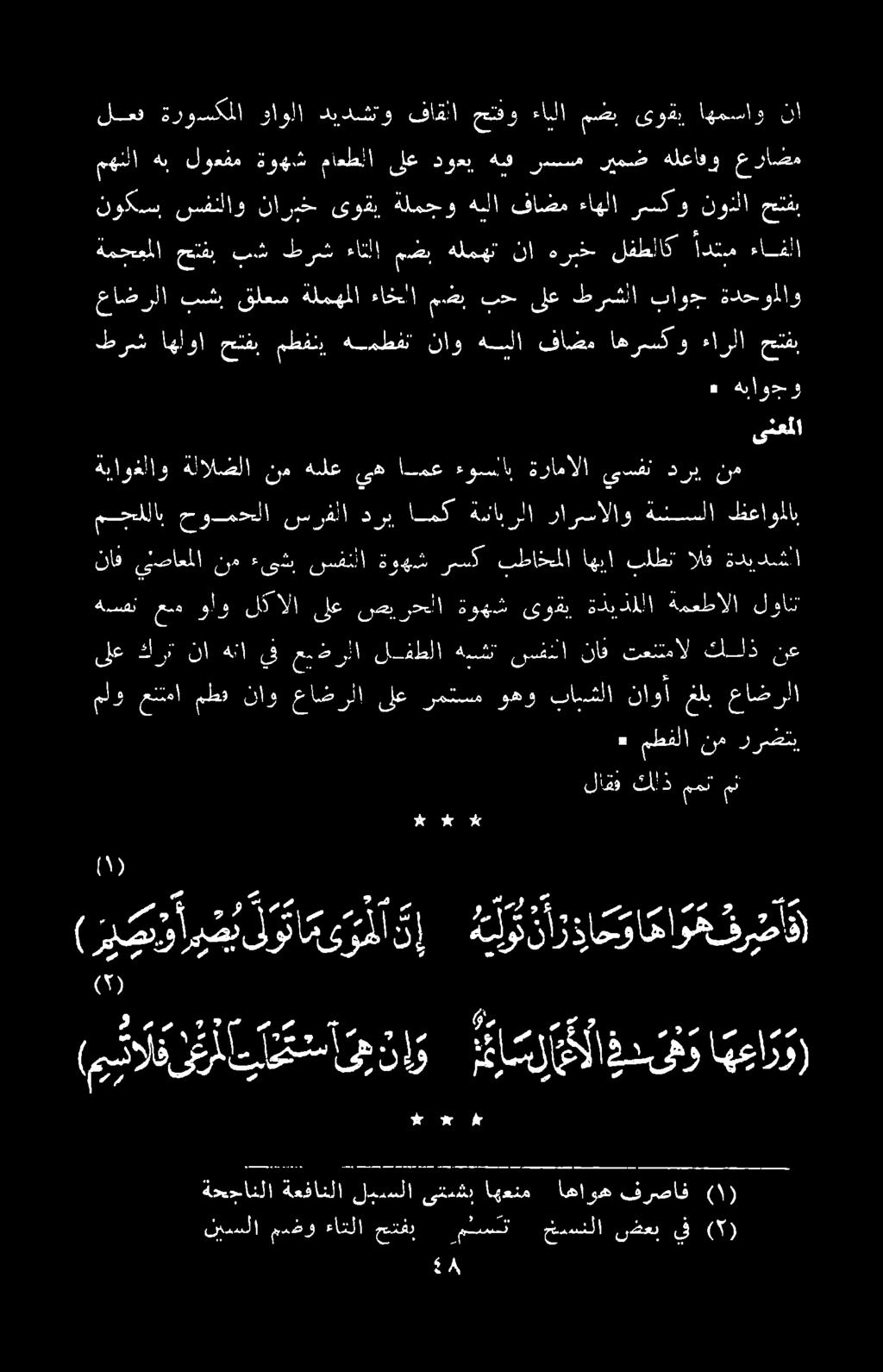 1 قساوهناو كاملا ؤ ف و اهات 44 نيسلا مضو ءاتلا حتفب 2 مكست حخسنلا ضعب يف اي نإ هلو نار وا ح و ا ما وع فر ص أ ) رو ر# اخ لاقهف كلذ ممن مث ٠ مطفلا نم ررصتب ملو عنتما مطق ناو عاضرلا نع رمكسم وهو باسشلا
