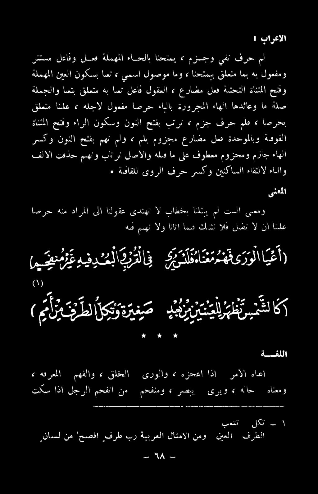 مسام خ حج ع - 00 2 0 ا 5275 هرقرأ هركام د ةنق مسهل الو اناا امص تلشن الق لضن ال نا انلع ايي د فركلا زبلا و يركع نقرر ايضآ اصرح هنم دارملا ىلا انلوقع ىدنهت ال باطخب انلثيب مل تسلا ىعمو ىذعملا فئالا