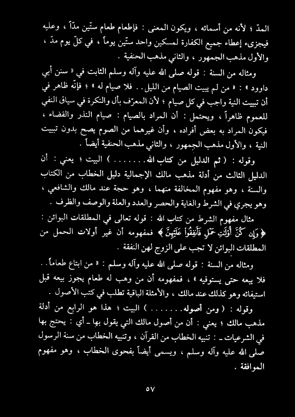 ةلدأ نم عبارلا وه اذه تيبلا (... هلوصأ نمو ( : هلوقو اهب جتحي : يأ اهب لوقي يتلا كلام لوصأ نم نأ : ىنعي كلام بهذم يفرهاظهنإف» هلمايصالف.