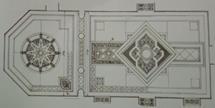 المستحدث هي: قاعة الطعام الكبيرة- قاعة العرش صورة )41(: جزء من سقف القاعة البيزنطية صورة )42(: تصميم أرضية