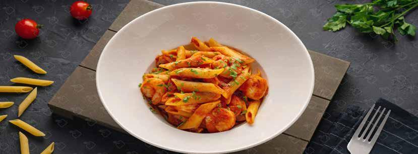 الباستا و الروزيتو PASTA & RISOTTO 35 الفريدو Alfredo 32 سباغيتي بولونيز Spaghetti Bolognese 37 باستا روبيان Shrimp Pasta Calories 395 Protein.