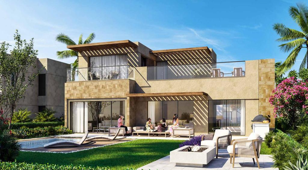 Two bedroom villa, modern facade garden view Two Bedroom Villas الف لل بغرفتي نوم Vast