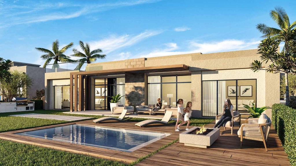 Three bedroom villa, modern facade garden view Three Bedroom Villas الف لل بثاث غرف نوم