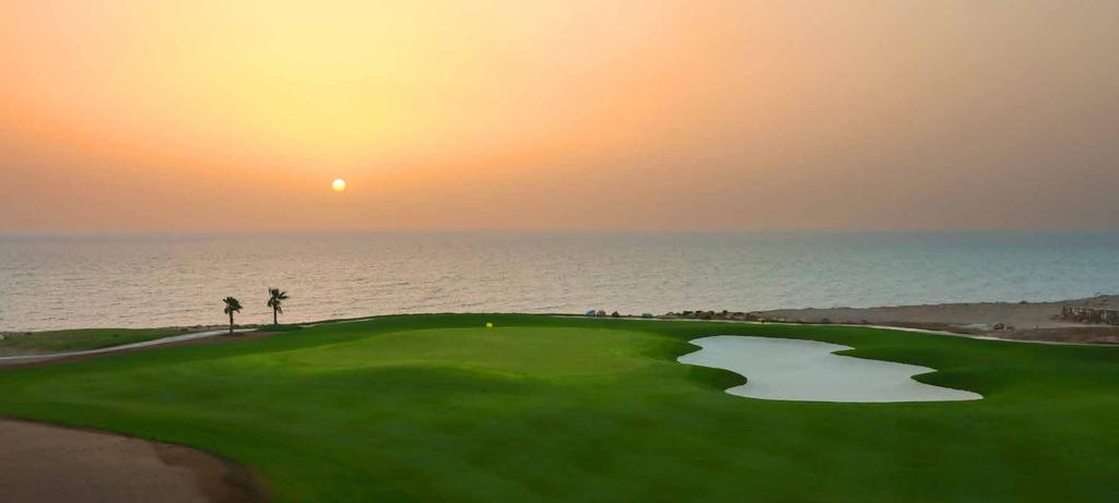 Harradine Golf Course Set by the coast, seamlessly integrated into spectacular scenery and natural landscapes, Jebel Sifah s nine-hole, par 36 golf course is something very special.