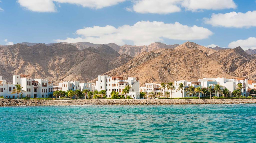 Jebel Sifah Located a short drive from Muscat, Jebel Sifah is set along five kilometres of beautiful Omani coastline, spanning 6.2 million square metres.