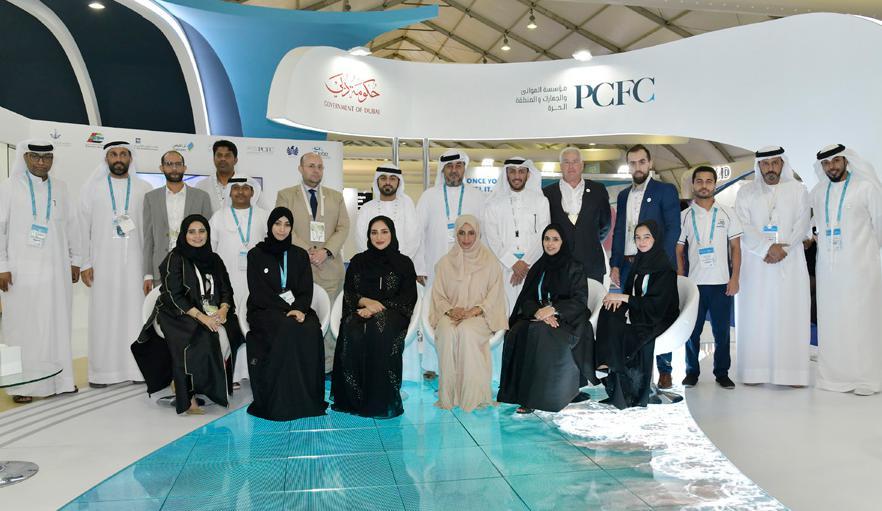 officials to the Dubai Maritime City Authority stand at the Dubai International Boat Show, which was held from March 9 to 13 in Dubai Harbour,