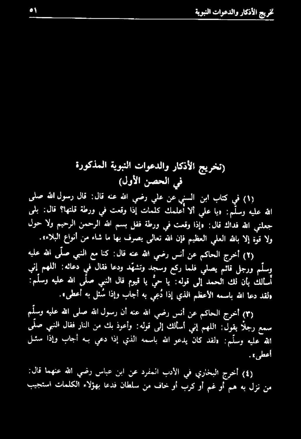 :ءالبلا عاونا نم ءاش ام اهب فرصي ىلاعت هلئا نإف ميظعلا يلعلا هللاب الإ ةوق الو ىلب :كلاق اهتلق ةطرو يف تعقو اذإ ت تاملك كملعأالآىلعايو :ملسوهيلع هللا 00 :لاق هنع هللا يضر سنأ نع مكاحلا جرخأ ( )