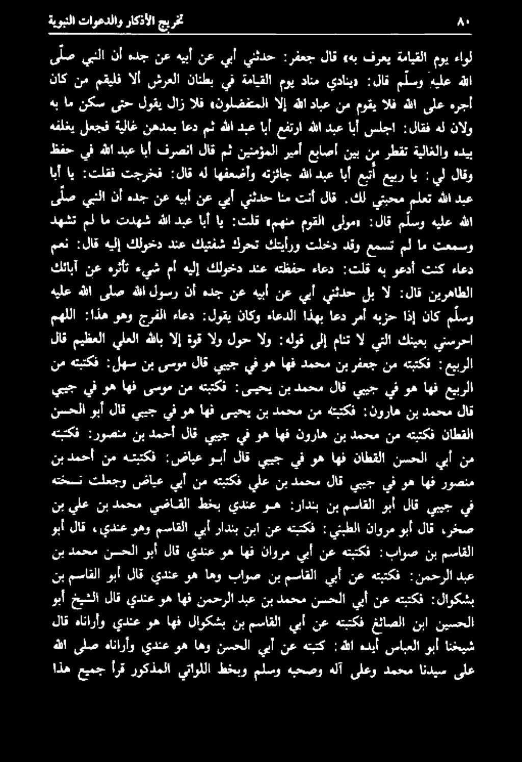 لوقي لاز الف هنولضفتملا الإ هللا دابع نم موقي الف هللا ىلع هرجأ هفلغي لعجف ةيلاغ نهدمب اعد مث هللا دبع ابأ عفترا هللا ديع ابأ سلجا :لاقف هل نالو ناكنم مقيلف الأ شرعلا نانطب يف ةمايقلا موي دانم يداني»