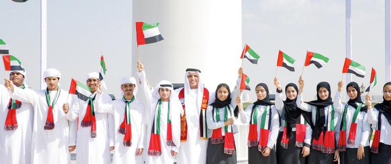 حا كم رأس ا لخيمة نحيي يف يوم ا لعلم قيم ا لعز وا لشموخ واالنتام ء للوطن Ruler of Ras Al Khaimah Celebrating the Values of Pride and Glory on Flag Day His Highness Sheikh Saud Bin Saqr Al Qasimi,
