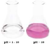 ب الشكل 2-6 أ- األدوات املستعملة في عملية التسحيح. ب-تغيرلوندليلالفينولفثالنيمنعدمي اللونالىالورديعند 10.