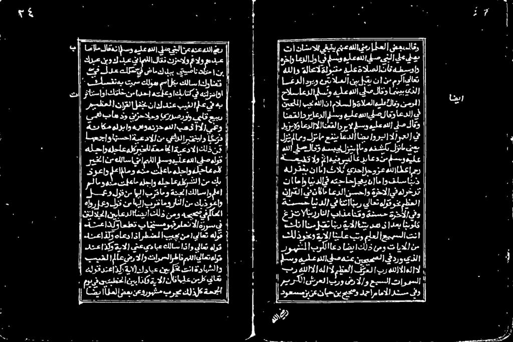 اضیا كلذ نمو ت ايالا نم لسو هيلع دلا لص هنع نعل ف درو يذلا كلذونعو يالااطلع بو ملعل عیمسلا تنا كربعنيو دلدبع فاملالاقت زحلو الومد دبع عد هللا هع نم اصیل ہلا هيلع لاقەنا)سو اعم بأ رتاتساوا كتلخنم(دح)