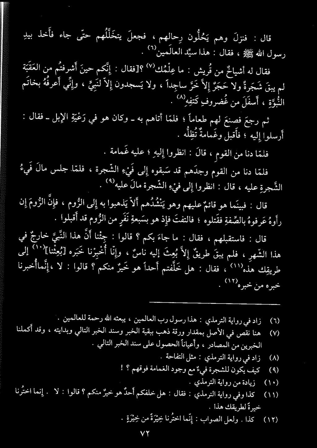 » مهلاحر نو ل ح ي مهو لزنف : لاق دیب ذخأف ءاج ی تح مهل ل ك ت ي لعجف >.