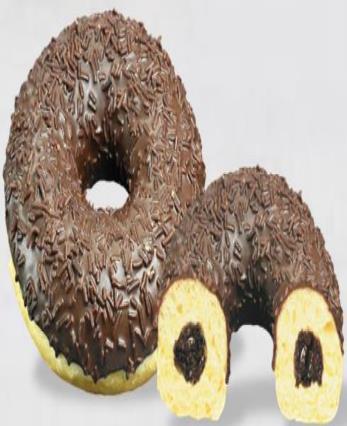 Chocolate & Nut Filled Ring Donut