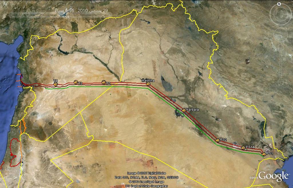 التعاون مع العراق 54, 442 Km in Syria Hadithah K-3 Option 3 Froglos BVS-6011 South Basrah بتاريخ 13/10/2010 تم التوقيع على مذكرة تفاهم